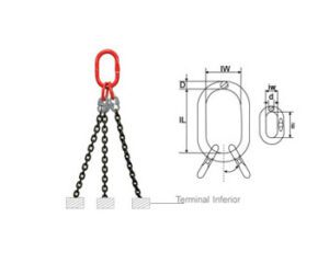 Linga de Corrente 3 Pernas Grau 8